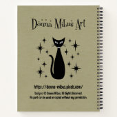 Mid Century Siamese Cat on Bookcase ノートブック (裏面)