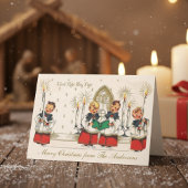 Mid-Century Silent Night Boys Choir Custom シーズンカード