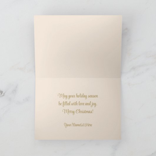 Mid-Century Silent Night Boys Choir Custom シーズンカード (内部)