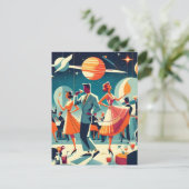 Mid Century Space Age Cocktail Party ポストカード (スタンド正面)