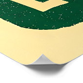 Mid Century St. Patrick's Shamrock Martini Art ポスター (角)