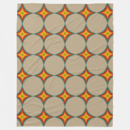 Mid-century starburst pattern フリースブランケット