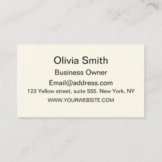 Mid Century Starbursts on Orange Ogee custom 名刺 (裏面)