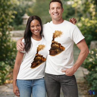 Mid Century Steam Train | Retro Vintage Locomotive Tシャツ