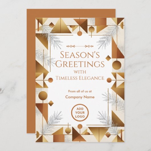 Mid-Century Tinsel & Brass Corporate  シーズンカード (正面/裏面)