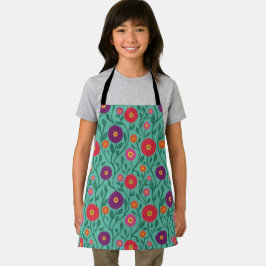 Mid-Century Vine Flower | Garden Garland Green  エプロン