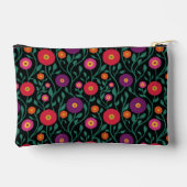 Mid-Century Vine Flower | Garden Garland Midnight  アクセサリーポーチ (裏面)