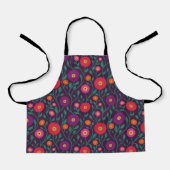 Mid-Century Vine Flower | Garden Garland Plum エプロン (正面)