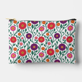 Mid-Century Vine Flower | Garden Garland White アクセサリーポーチ