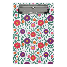 Mid-Century Vine Flower | Garden Garland White ミニクリップボード