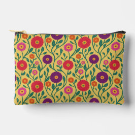 Mid-Century Vine Flower | Garden Garland Yellow アクセサリーポーチ