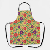 Mid-Century Vine Flower | Garden Garland Yellow エプロン (正面)
