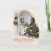 Mid-Century Vintage Christmas Scene Custom シーズンカード (正面)