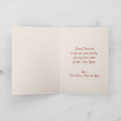 Mid-Century Vintage Christmas Scene Custom シーズンカード (内部)