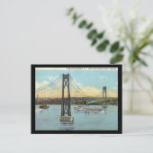Mid-Hudson Bridge, Poughkeepsie 1930ヴィンテージ ポストカード (スタンド正面)