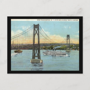 Mid-Hudson Bridge, Poughkeepsie 1930ヴィンテージ ポストカード