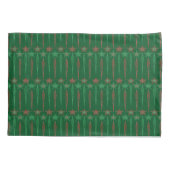 Mid Iciclesモダン Green Standard Pillowcase 枕カバー (裏面-左)