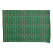 Mid Iciclesモダン Green Standard Pillowcase 枕カバー (正面左)
