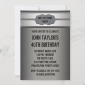 Mid Life Crisis Mans 40th Birthdayパーティー 招待状 (裏面)
