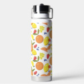 Mid Mod Grungy Risograph Farmers Market Fruit ウォーターボトル (背面)