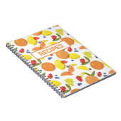 Mid Mod Grungy Risograph Fruit Recipe ノートブック (右側)