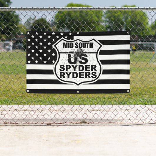 Mid South Chapter - US Flag & Logo Banner bw 3x5 横断幕 (インサイチュ)