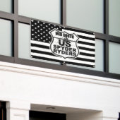Mid South Chapter - US Flag & Logo Banner bw 3x5 横断幕 (ビルの外側)
