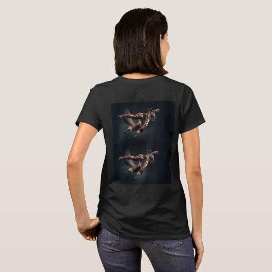 Midair Strength – Minimal Surreal Squirrel Tee Tシャツ (裏面フル)