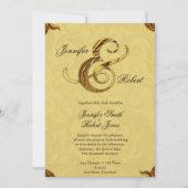 MidasのTouchの金ゴールドの結婚式招待状 招待状 (正面)