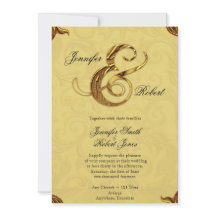 MidasのTouchの金ゴールドの結婚式招待状
