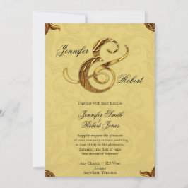 MidasのTouchの金ゴールドの結婚式招待状 招待状