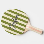 MidCenturyポロストライピングウィローグリーン色彩の鮮やか名前 卓球ラケット (横)