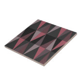 MidCenturyモダン Trianglesダークブルゴーニュ タイル (側面)