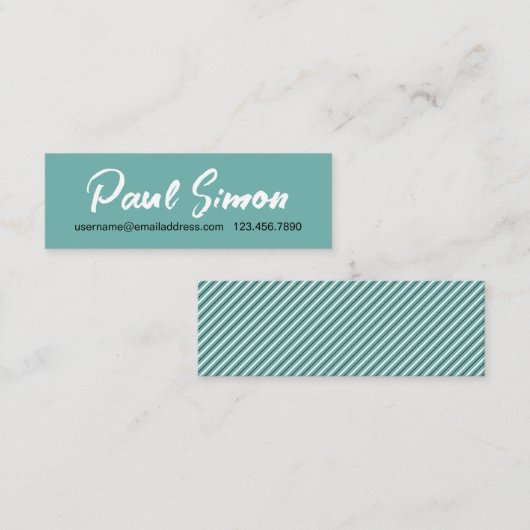 MidCentury手書きルック通話カード コーリングカード (正面/裏面)