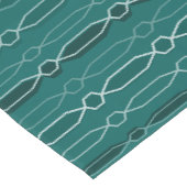 Midcentury モダン Hexagon Columnsティール（緑がかった色） ショートテーブルランナー (コーナー)