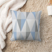 MidCentury モダン Trianglesスカイブルー クッション (ブランケット)
