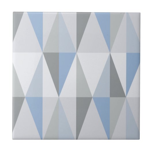 MidCentury モダン Trianglesスカイブルー タイル (正面)