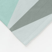 MidCentury モダン Trianglesターコイズ フリースブランケット (角)