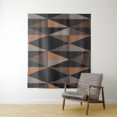 MidCentury モダン Trianglesダークセピア タペストリー (インサイチュ)
