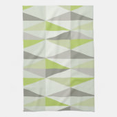 MidCentury モダン Triangles Chartreuse キッチンタオル (縦)