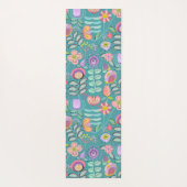 Midcentury Floral Green ヨガマット (裏面)