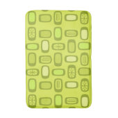 Midcentury MCM丸い長方形チャートルーズ バスマット (正面縦)