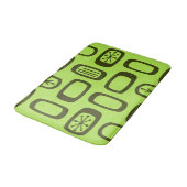 Midcentury MCM丸い長方形チャートルーズ バスマット (アングル)