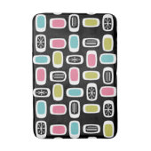 Midcentury MCM丸長方形ブラックカラフル バスマット (正面縦)