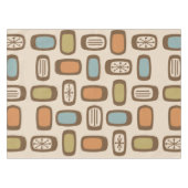 Midcentury MCM丸長方形数々の色 テーブルクロス (正面(横))