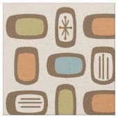 Midcentury MCM丸長方形数々の色 ファブリック (クローズアップ)