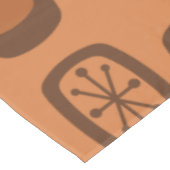 Midcentury MCM Rounded Rectangles Burnt Orange テーブルクロス (アングル)