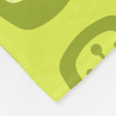 Midcentury MCM Rounded Rectangles Chartreuse フリースブランケット (角)
