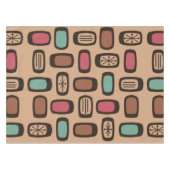 Midcentury MCM Rounded Rectangles Christmas Cookie テーブルクロス (正面(横))