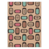 Midcentury MCM Rounded Rectangles Christmas Cookie テーブルクロス (正面)